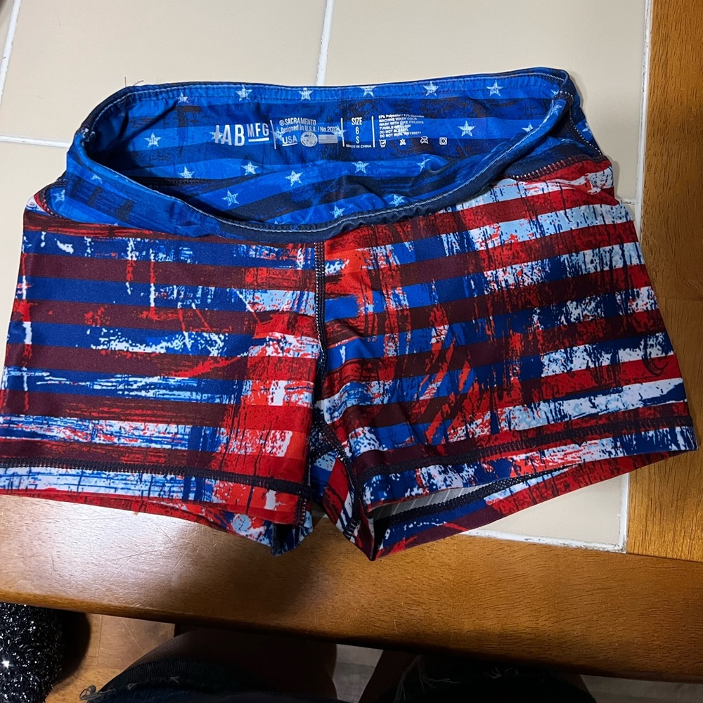 IAB red white and blue shorts, brand new